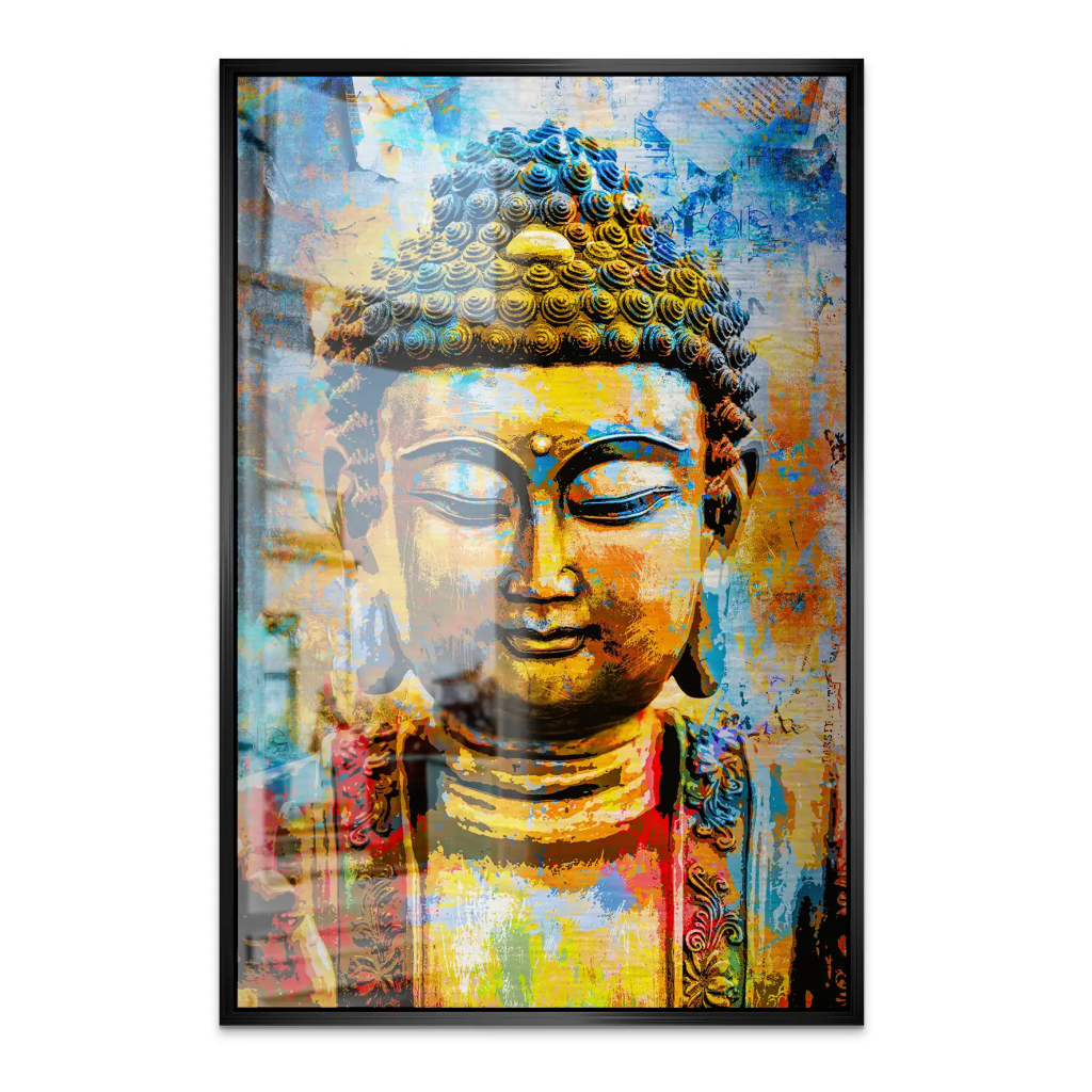 Buddha Color Style AluDibond Gebürstet INGALERIE