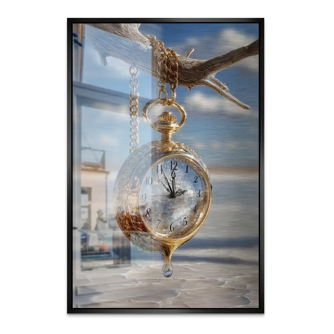 Dali Time Alu Dibond Bild gebürstet