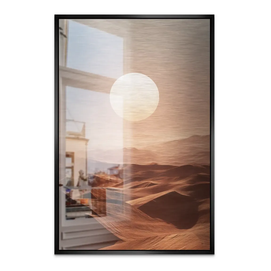 Goldene Wüste Alu Dibond Bild gebürstet