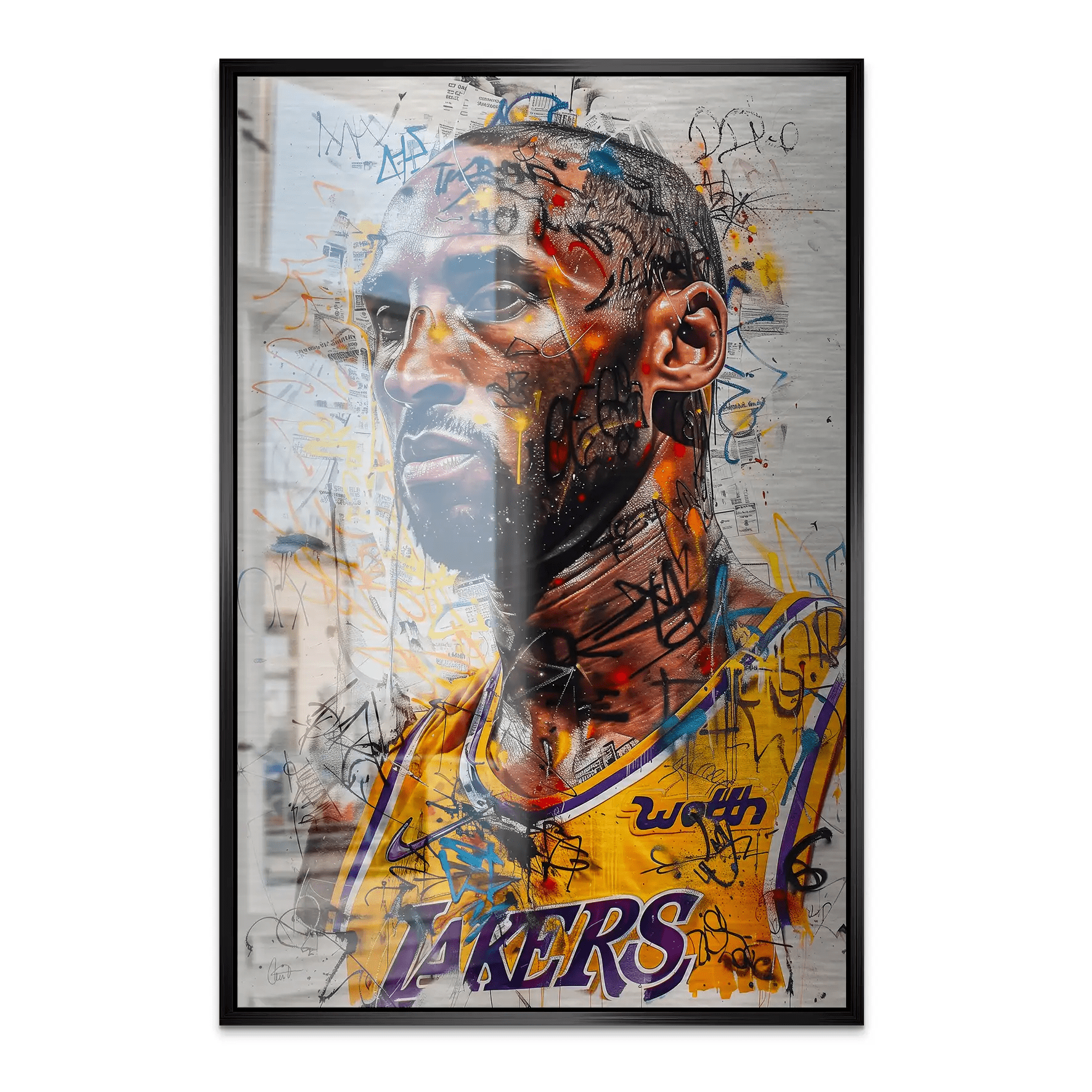 Kobe Basketball Street Art AluDibond Gebürstet INGALERIE