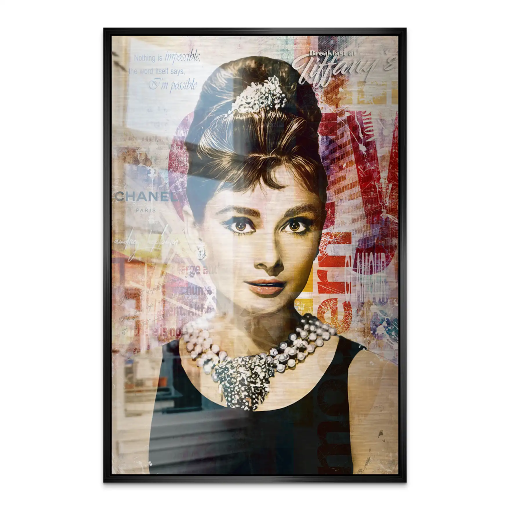 Audrey Glamour Art AluDibond Gebürstet INGALERIE