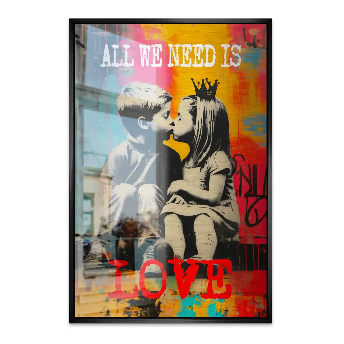 Need Love Art Aluminiumbild gebürstet