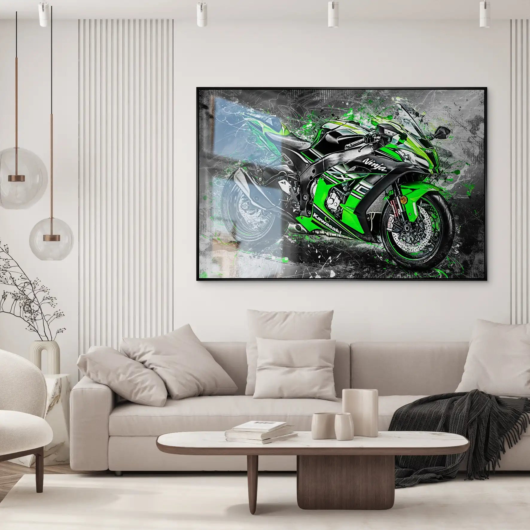 Kawasaki ZX10 Abstrakt AluDibond Gebürstet INGALERIE