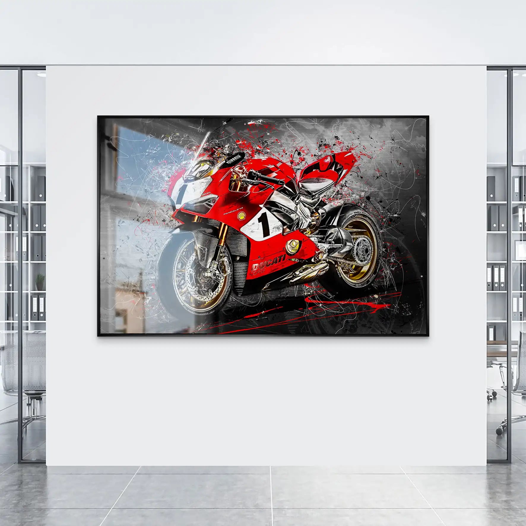 Ducati 916 Anniversario Abstrakt AluDibond Gebürstet INGALERIE