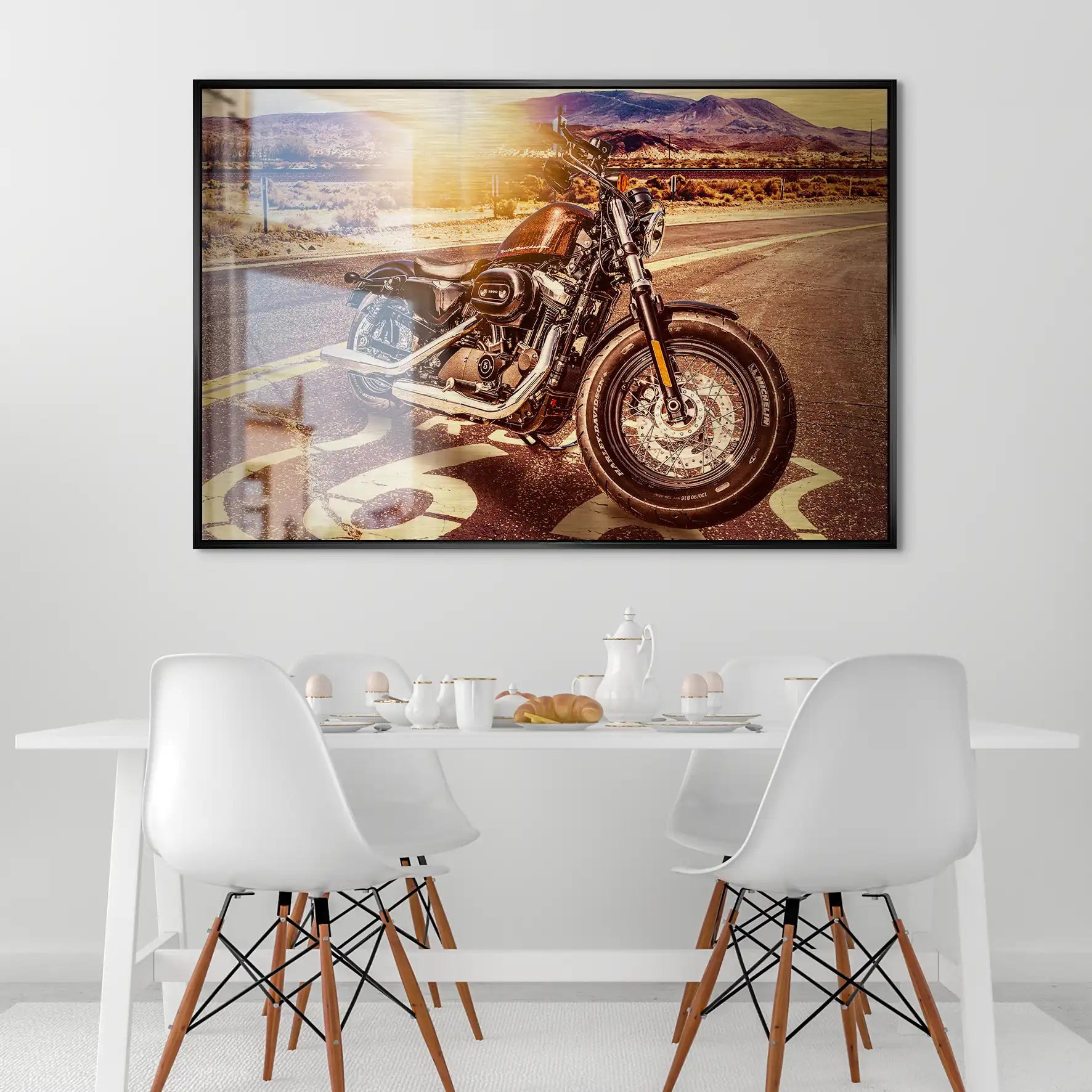 Harley Road Heritage auf gebürstetem Aluminium INGALERIE