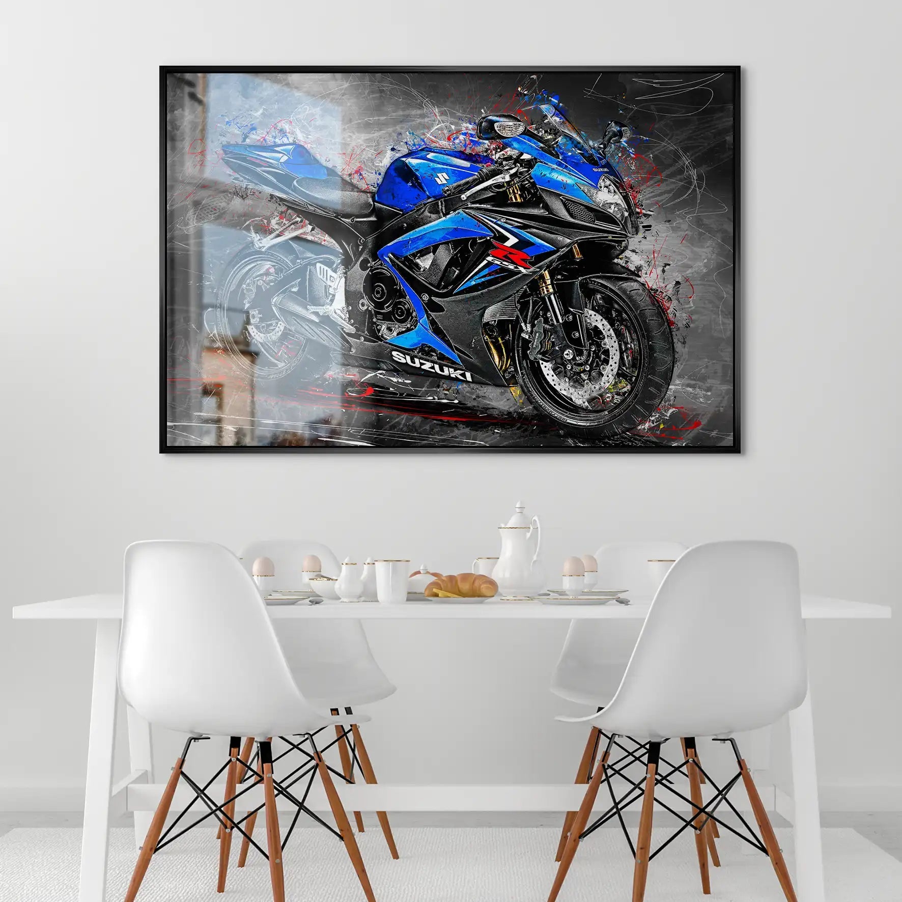 Suzuki GSXR 600 Abstrakt AluDibond Gebürstet INGALERIE