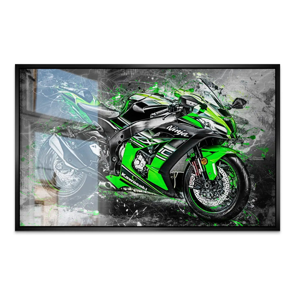 Kawasaki ZX10 Abstrakt AluDibond Gebürstet INGALERIE