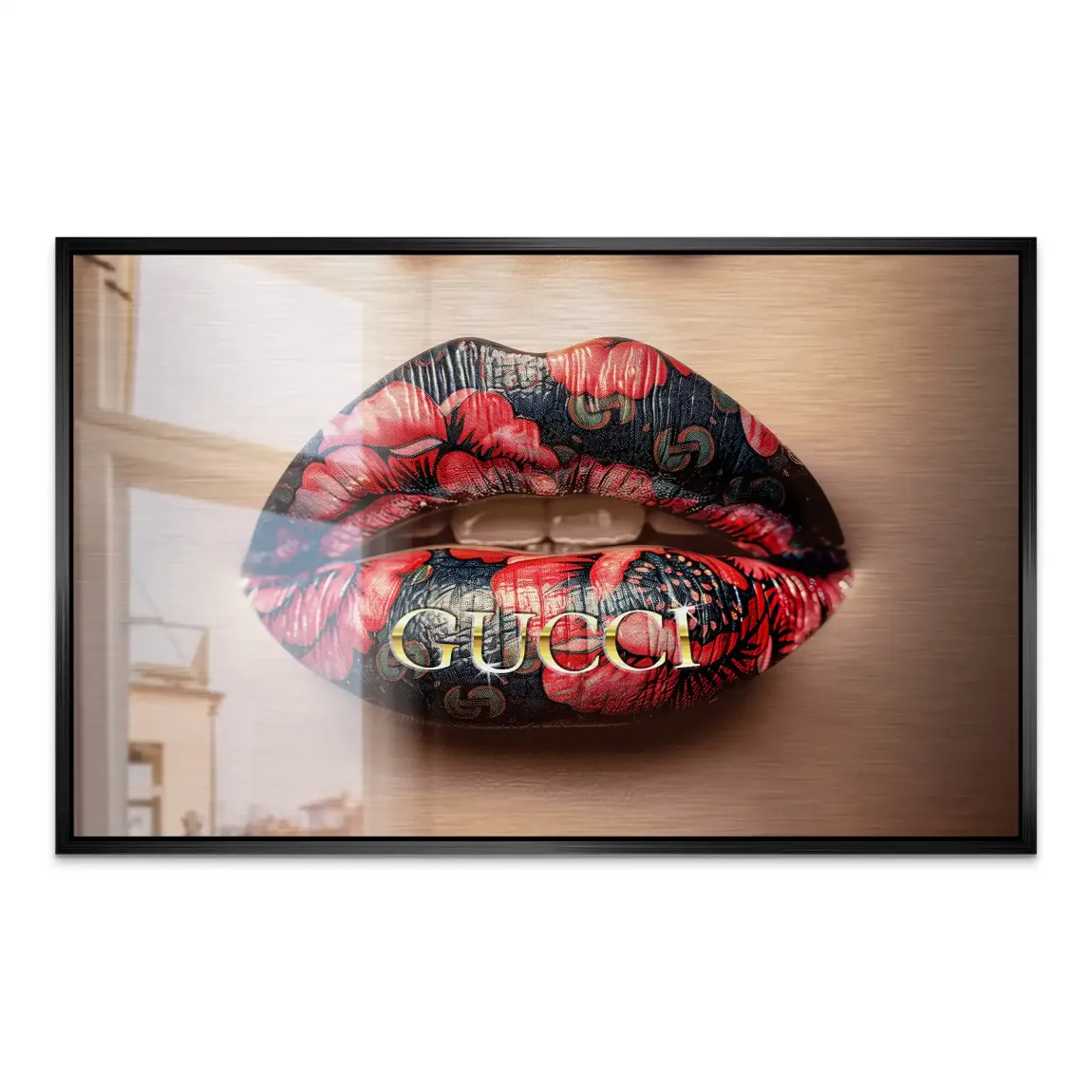 Gucci Lips AluDibond Gebürstet INGALERIE
