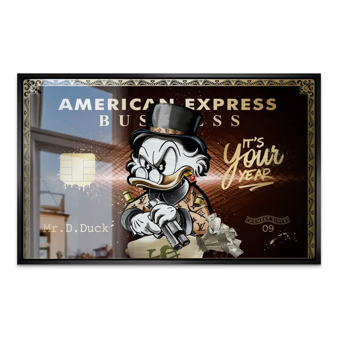 Dagobert Gold Business AluDibond Gebürstet