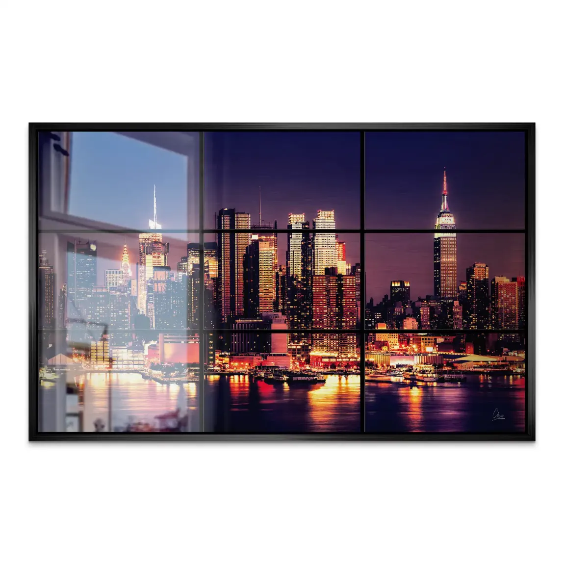 New York Skyline View AluDibond Gebürstet