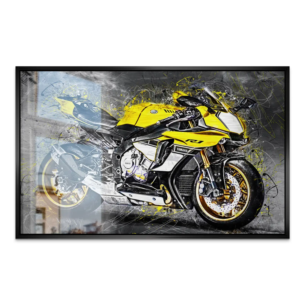 Yamaha R1 Abstrakt AluDibond Gebürstet INGALERIE