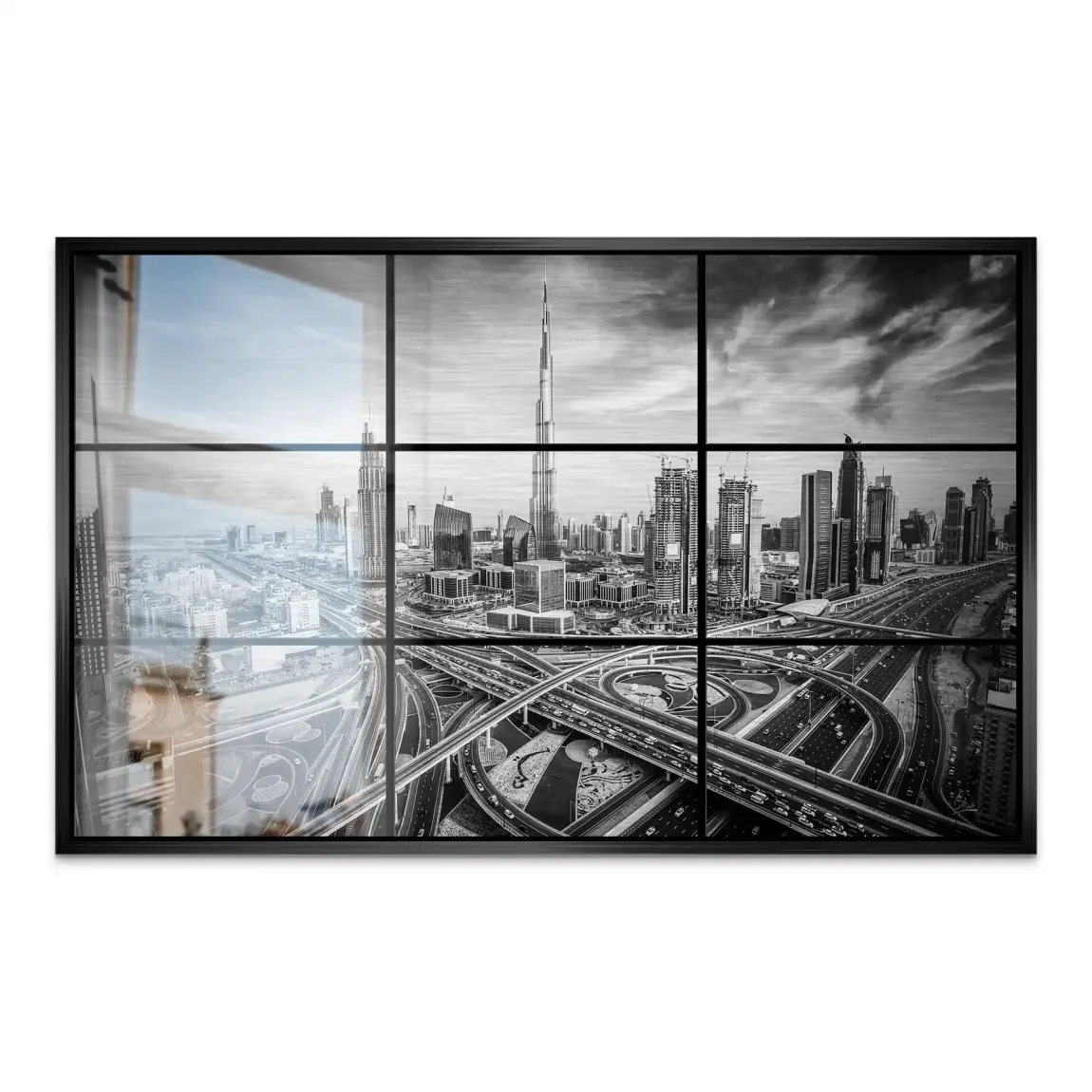 Skyline Noir Dubai AluDibond Gebürstet