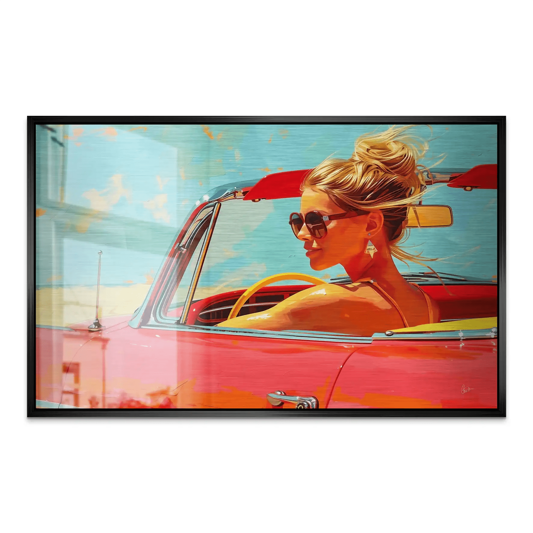 Roadtrip Pop Art AluDibond Gebürstet INGALERIE