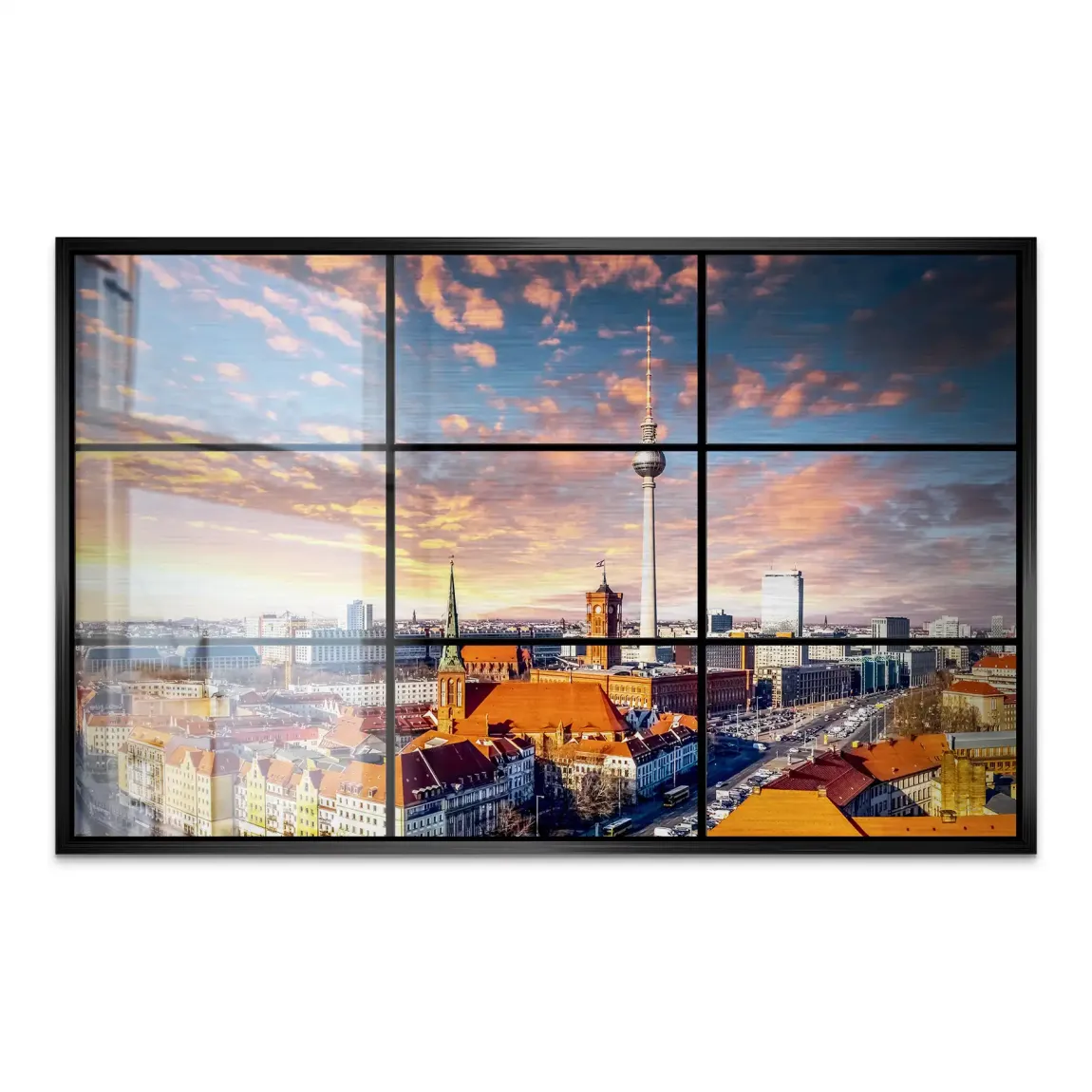 Berlin Skyline AluDibond Gebürstet