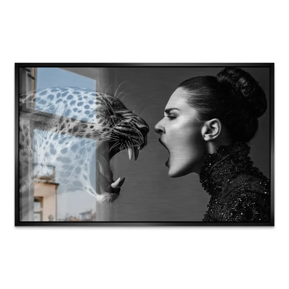 Wild Leopard Connection AluDibond Gebürstet