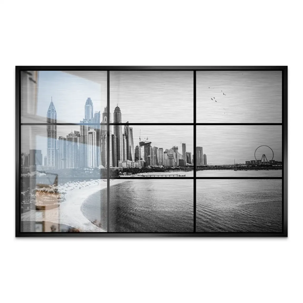 Dubai Noir Horizon AluDibond Gebürstet