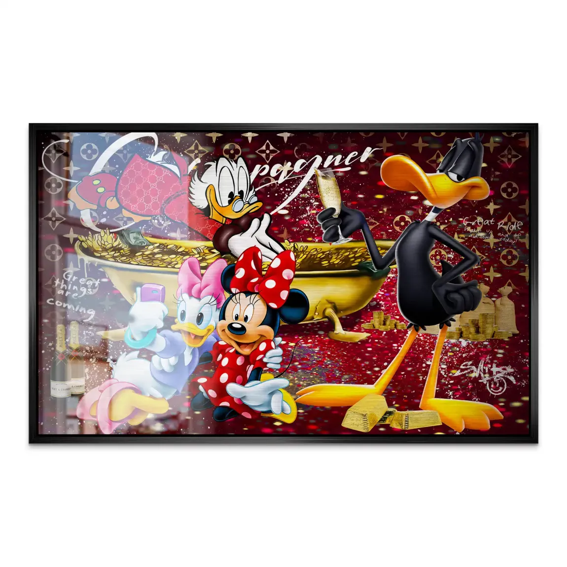 Luxury Duck Party AluDibond Gebürstet