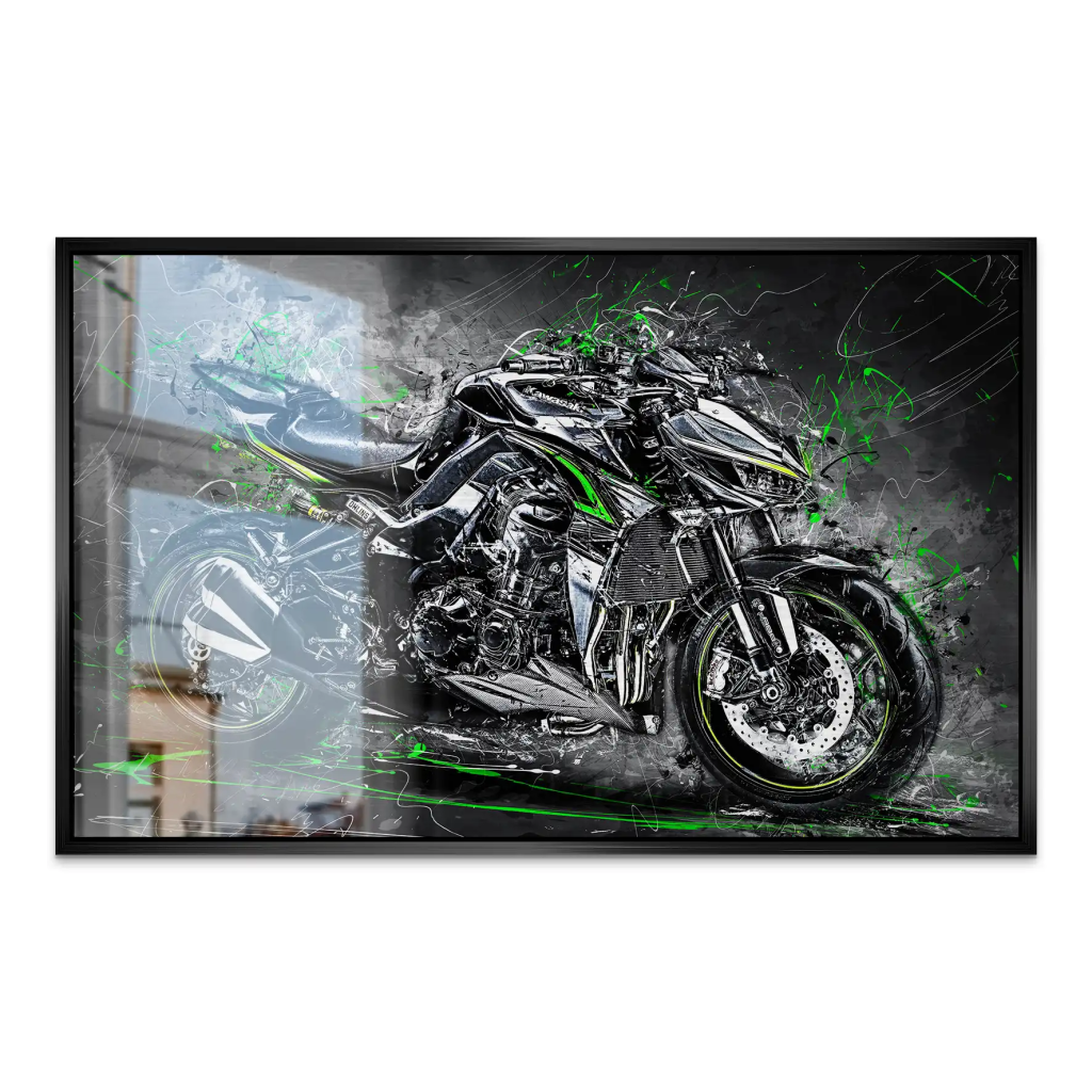 Kawasaki Z1000 Abstrakt AluDibond Gebürstet INGALERIE