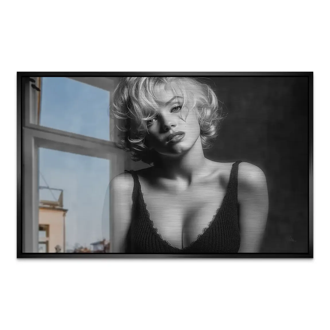 Marilyn Monroe Glamour Aluminiumbild gebürstet