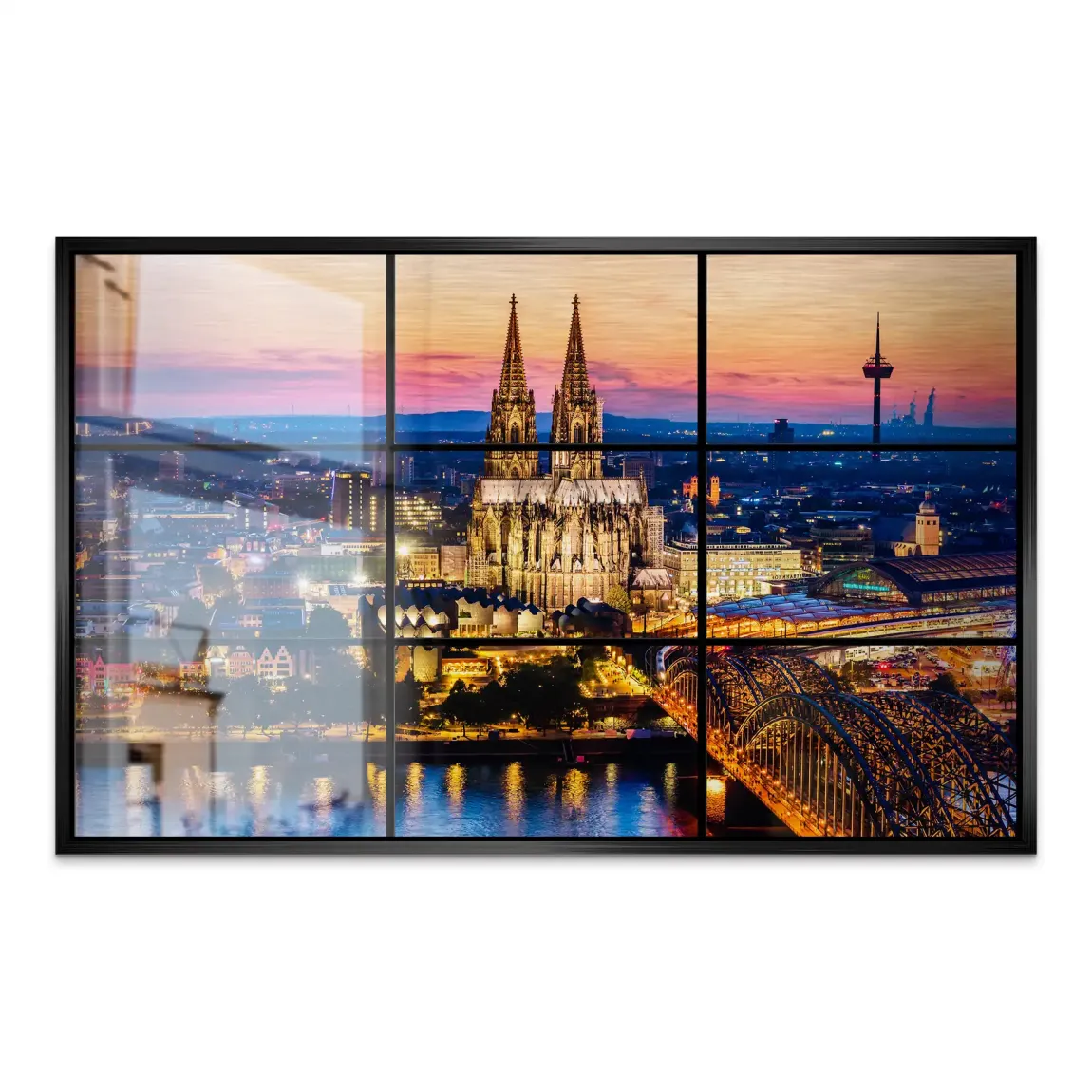 Köln Skyline View AluDibond Gebürstet