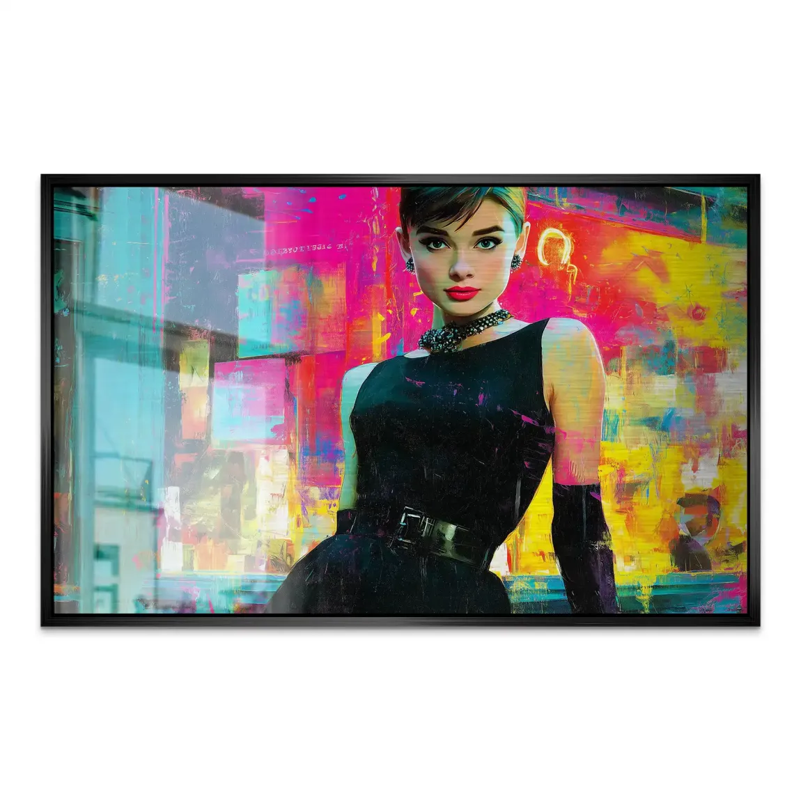 Audrey Hepburn Midnight Elegance AluDibond Gebürstet