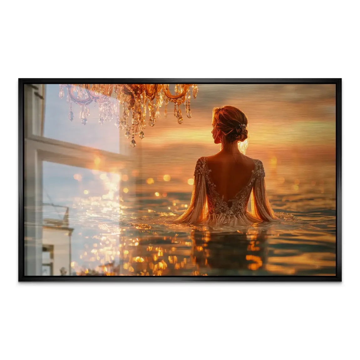 Golden Lights AluDibond Gebürstet