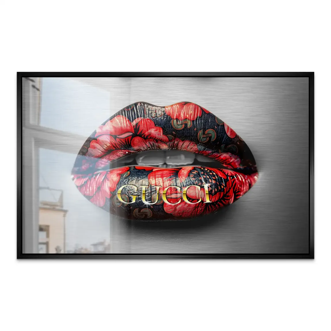 Gucci Lips Nr.2 AluDibond Gebürstet INGALERIE