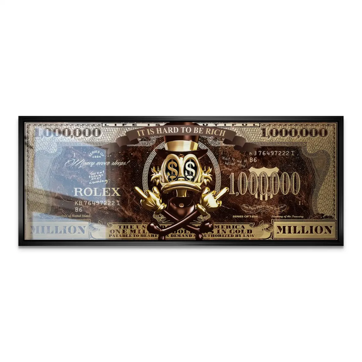 Dagobert Totenkopf Retro Dollar Alu Gebürstet INGALERIE