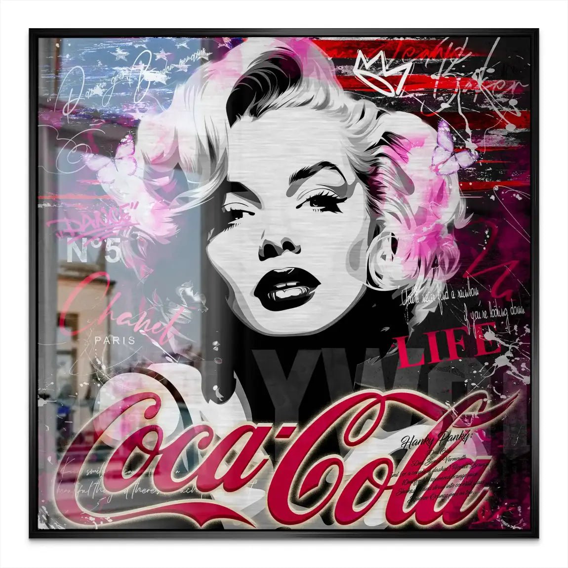 Marilyn Monroe Coke Alu Gebürstet Bild INGALERIE