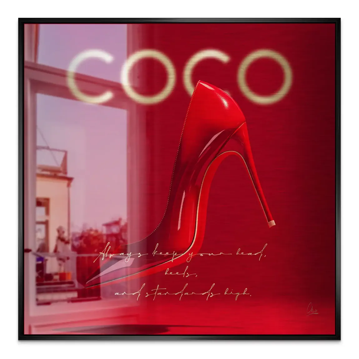 Red Coco Heels Alu Gebürstet Bild