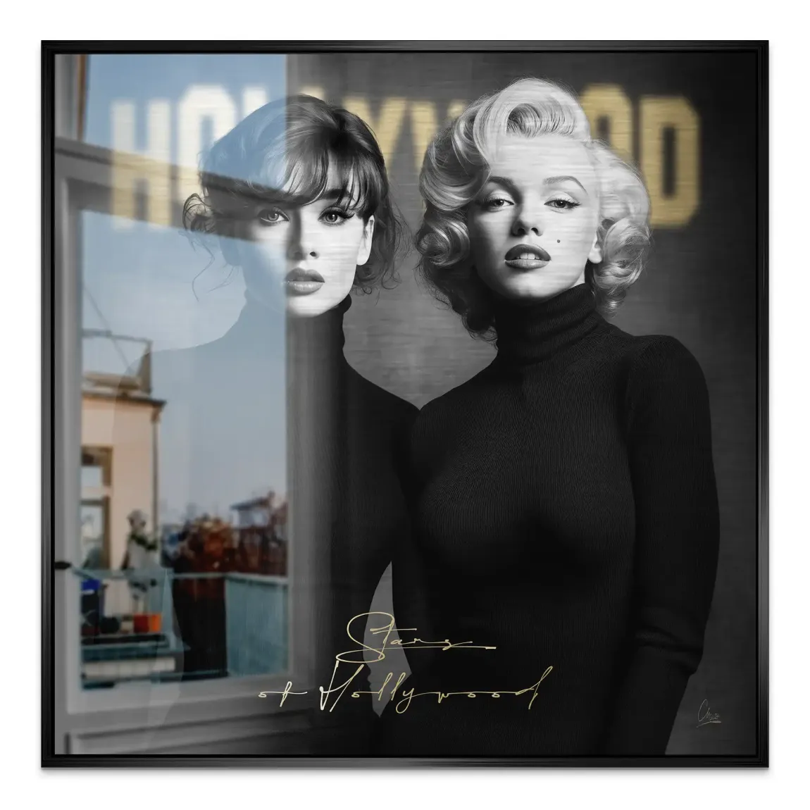 Audrey & Marilyn Hollywood Alu Gebürstet Bild