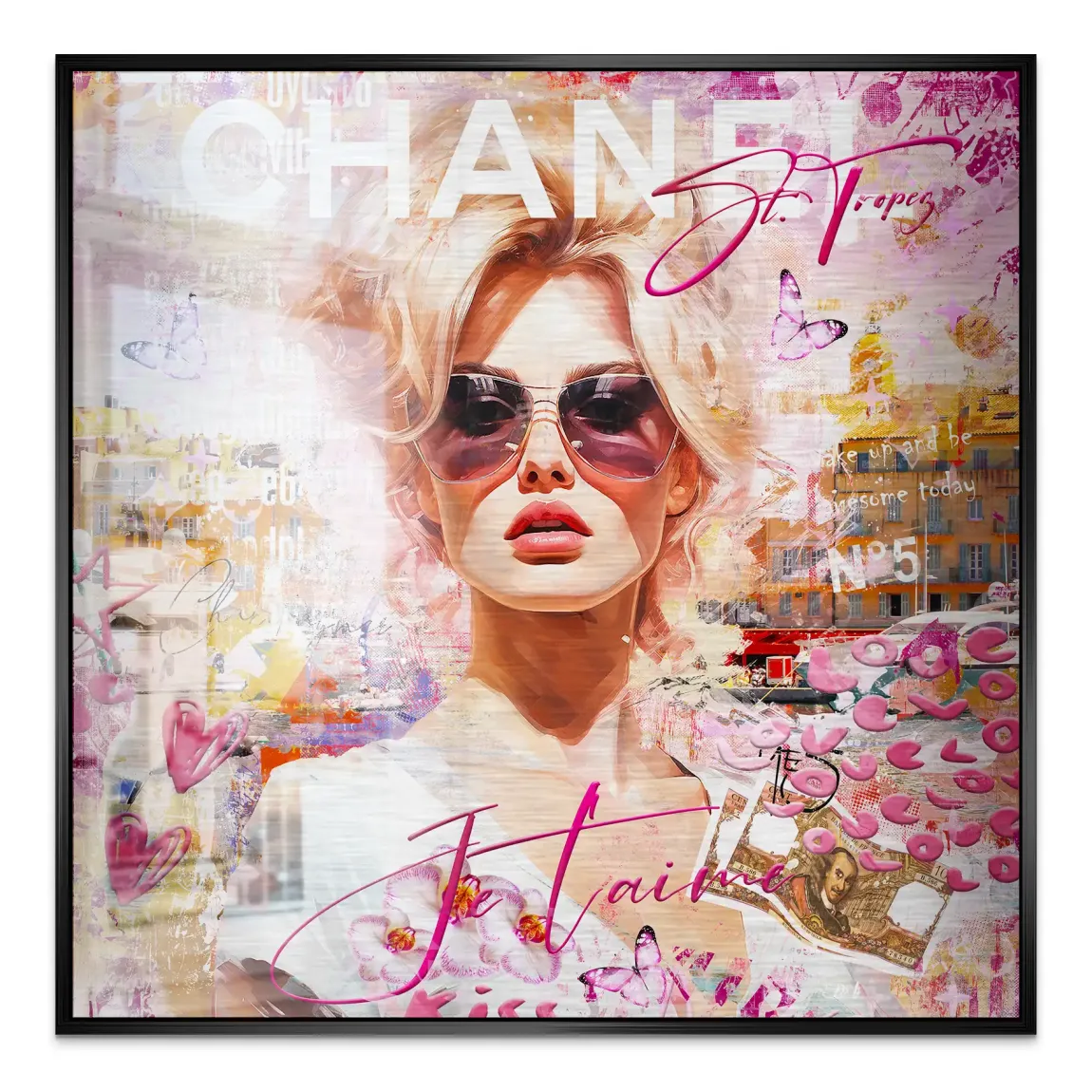 Bardot St Tropez Art Alu Gebürstet Bild