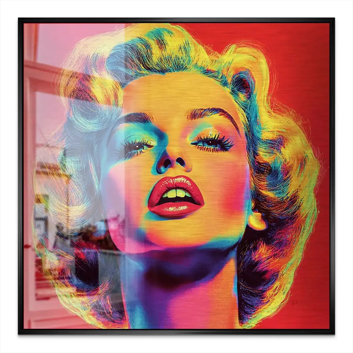 Marilyn Monroe Pop Art Style Alu Gebürstet INGALERIE