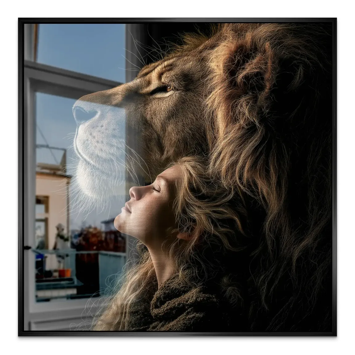 Soul Connection Löwe Alu Gebürstet Bild