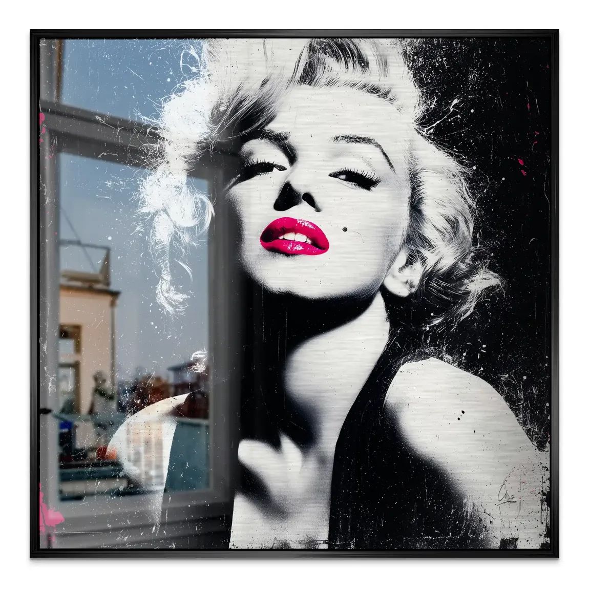 Monroe Noir Art Alu Gebürstet Bild