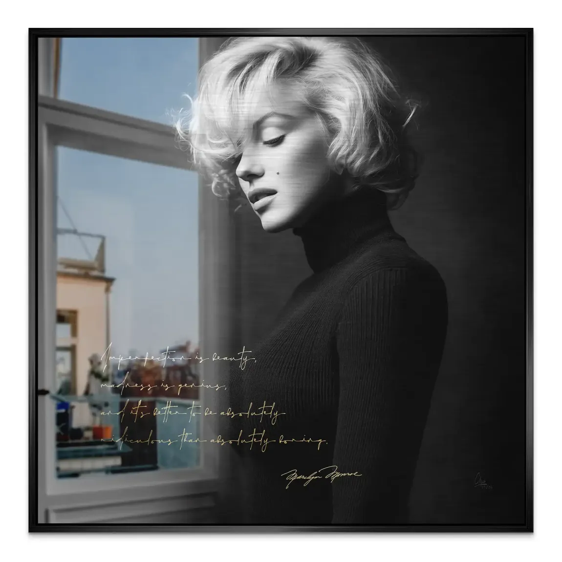 Marilyn Monroe Diva Aluminiumbild gebürstet