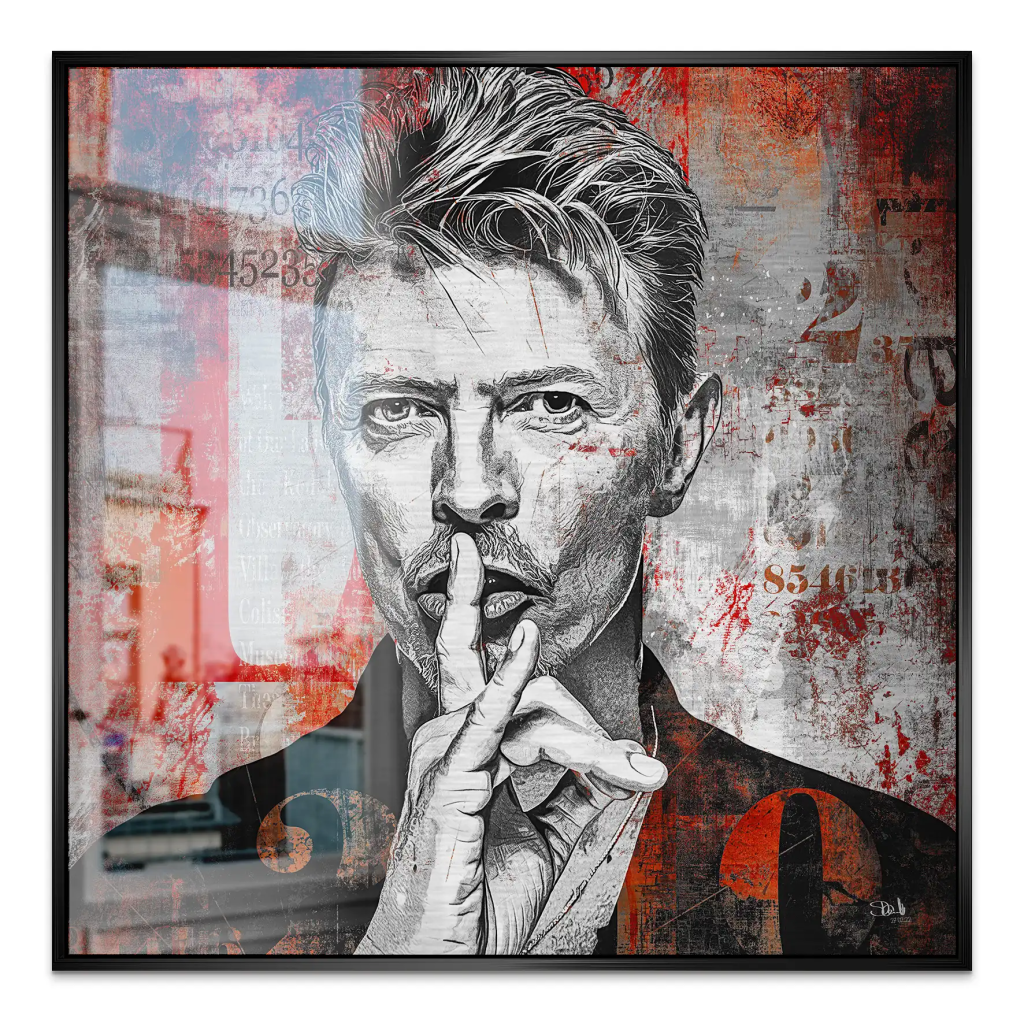 David Bowie Abstrakt Alu Gebürstet Bild INGALERIE