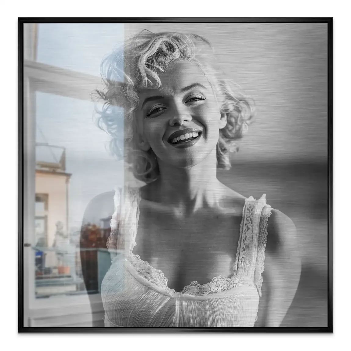 Marilyn Monroe Summer Beach Alu Gebürstet Bild