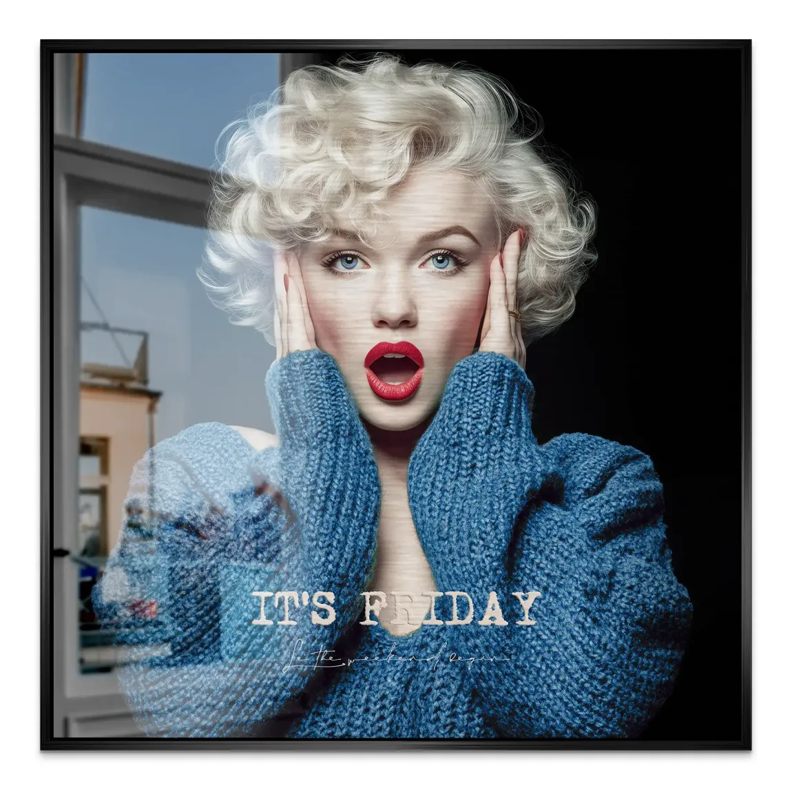 Marilyn Monroe It's Friday Alu Gebürstet Bild