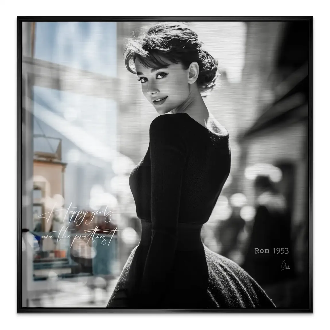 Audrey Hepburn Roma Alu Gebürstet Bild