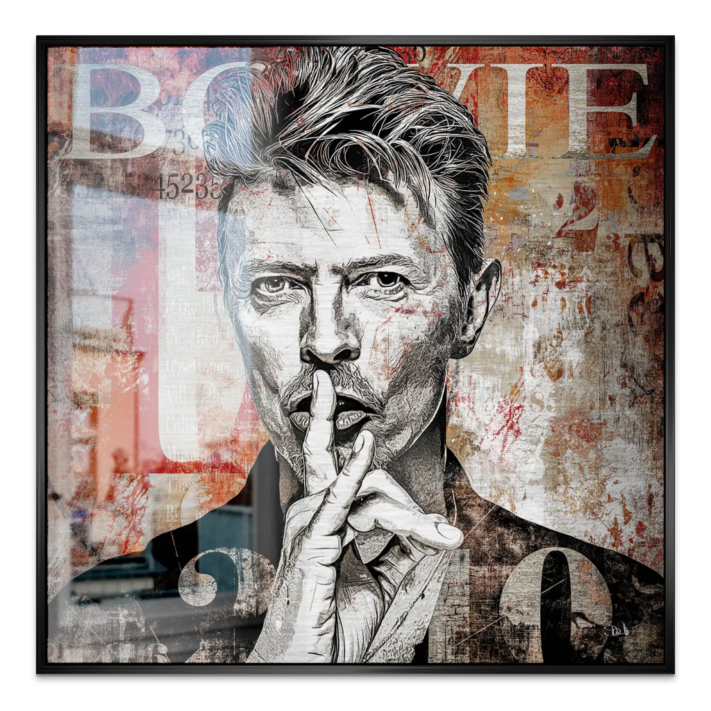 David Bowie Abstrakt Luxury Style Alu Gebürstet Bild INGALERIE