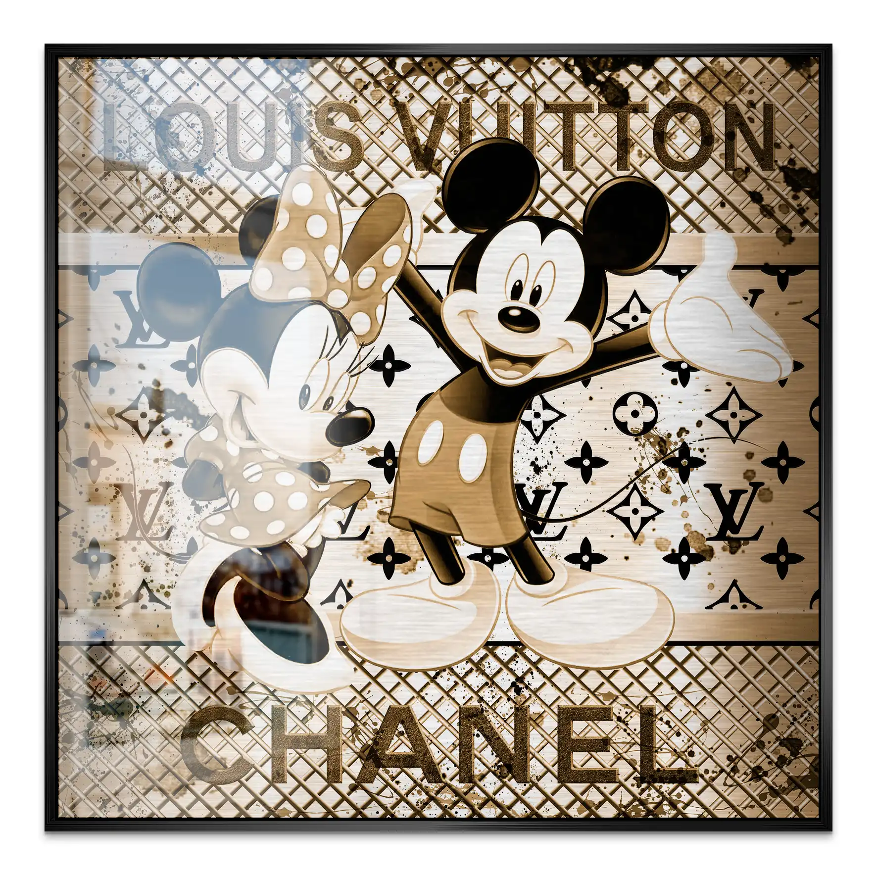 Micky & Minnie Louis Art Alu Gebürstet