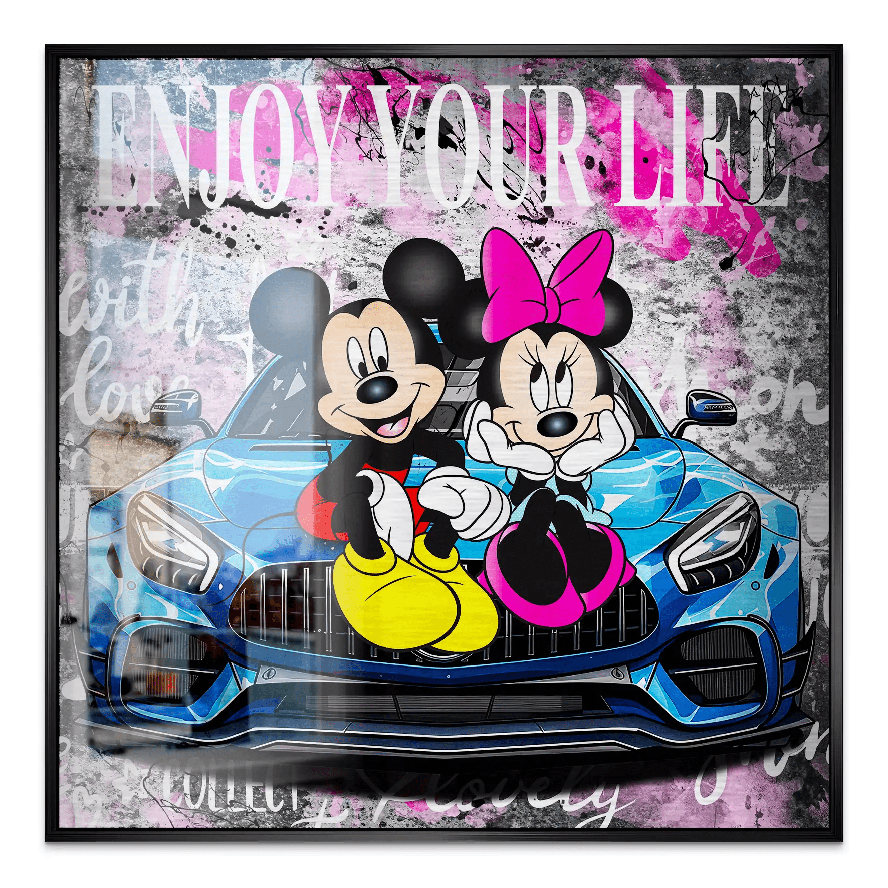 Micky & Minnie Enjoy Alu Gebürstet INGALERIE