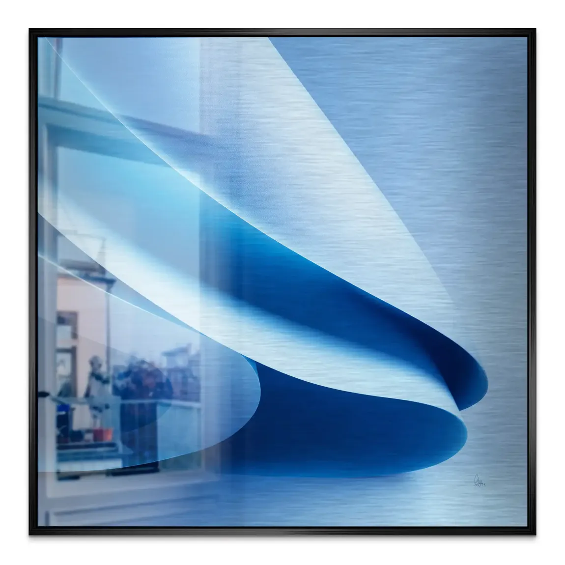 Blue Flow Aluminiumbild gebürstet