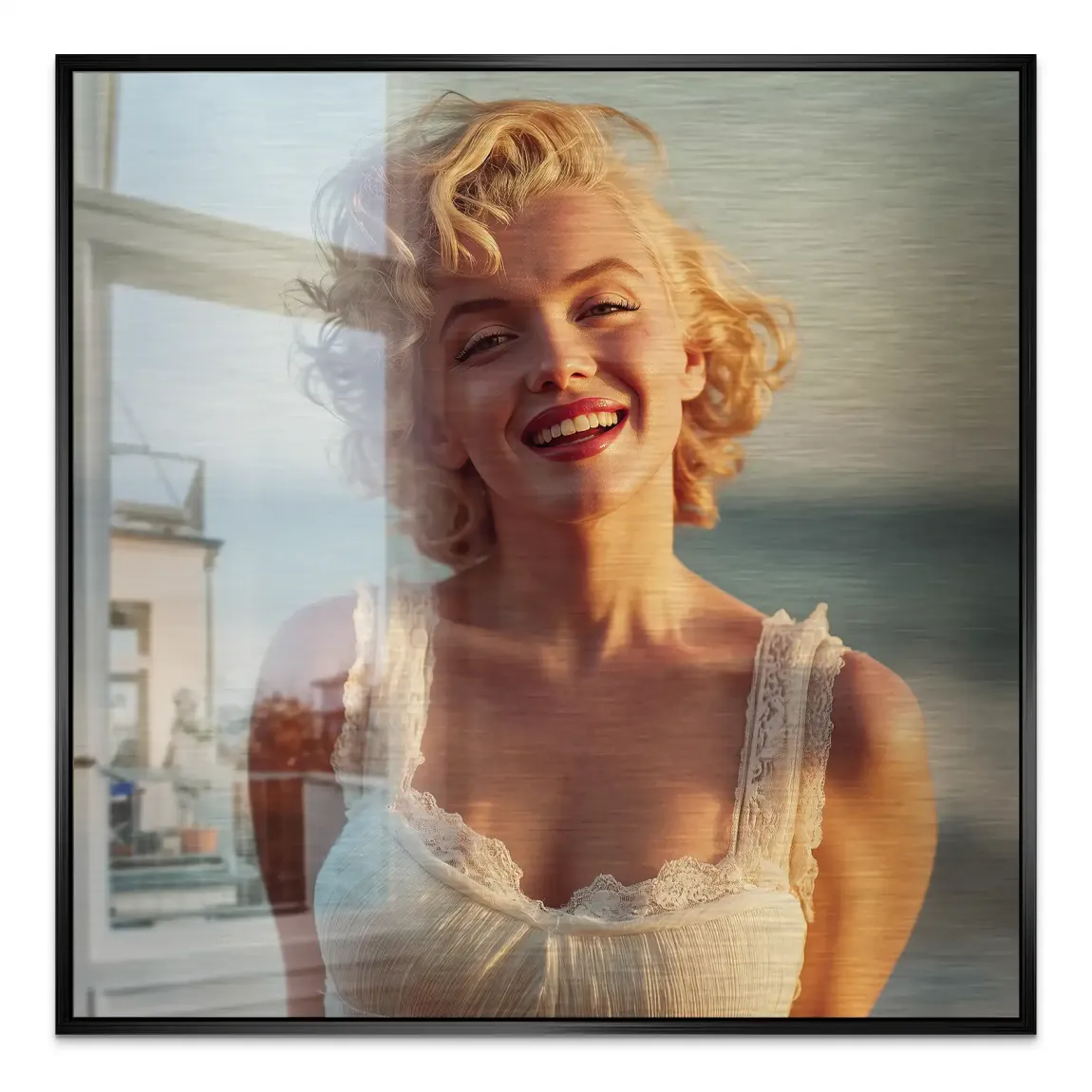 Marilyn Monroe Summer Sun Alu Gebürstet Bild