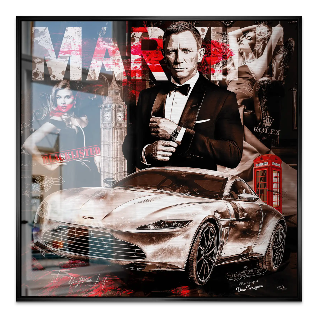 James Bond Modern Style Alu Gebürstet Bild INGALERIE