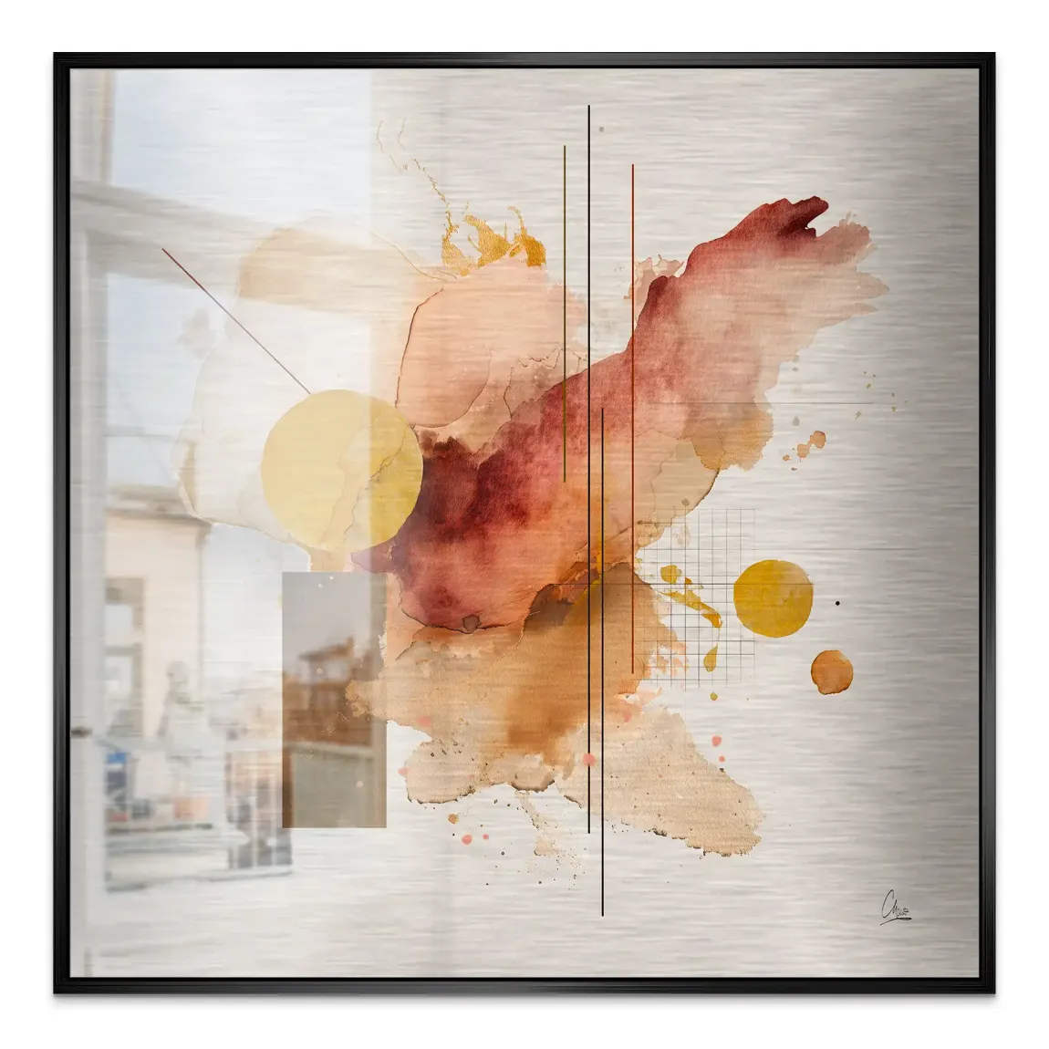 Amber Flow Alu Gebürstet Bild