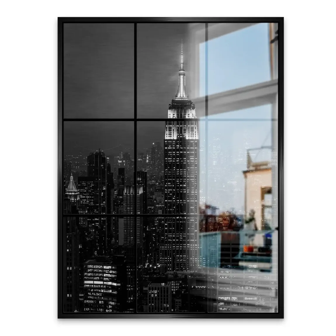 Midnight Crown New York Alu Gebürstet Bild