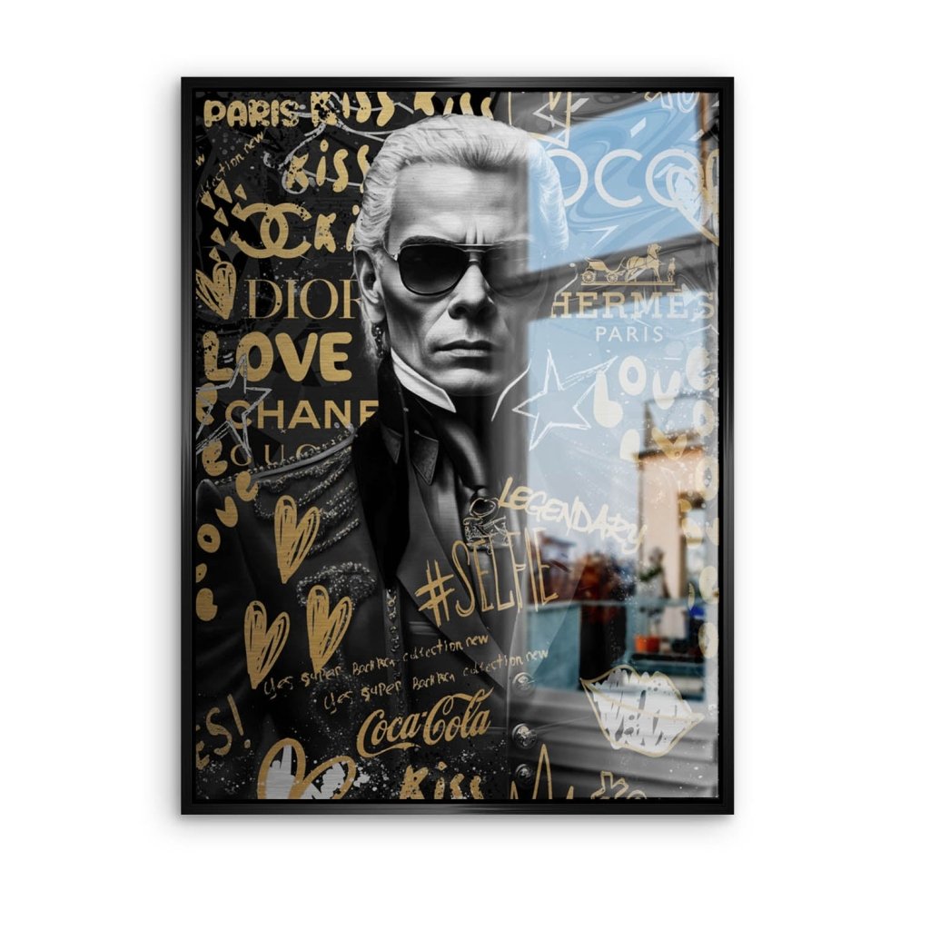 Karl Fashion Pop Art Aludibond Brush Bild INGALERIE