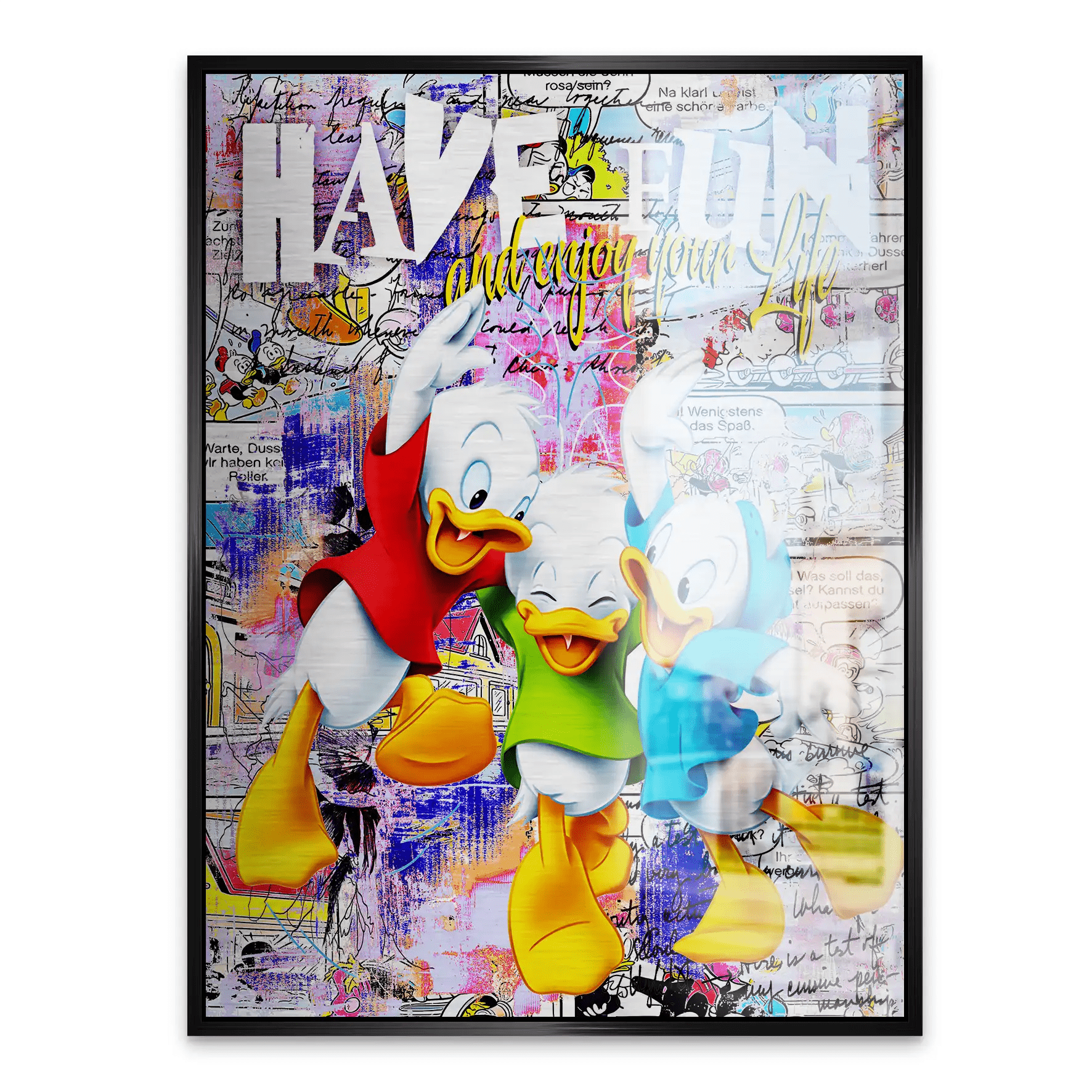 Duck Kids Nr.2 Pop Art Aludibond Gebürstet INGALERIE